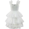 Snow Beaded Tulle Shimmer Dress - Dresses - 2