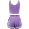 Rainbow Velour Sequin Tank Set, Lavender - Mixed Apparel Set - 2