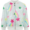 Rainbow Shooting Star Sequin Bomber - Jackets - 1 - thumbnail