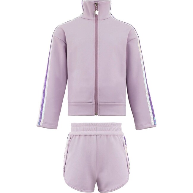 Rainbow Stripe Soft Scuba Short Set