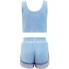 Rainbow Velour Sequin Tank Set, Blue - Mixed Apparel Set - 2