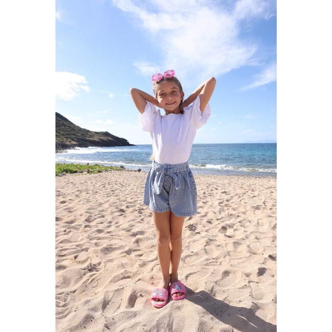 Sparkle Bow Denim Short - Shorts - 4