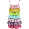 Rainbow Tiered Shimmer Dress - Dresses - 2