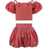 Plaid Bow Bubble Skort Set - Mixed Apparel Set - 1 - thumbnail
