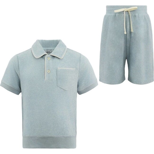 Powder Blue Super Soft Polo Set