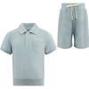 Powder Blue Super Soft Polo Set - Mixed Apparel Set - 1 - thumbnail