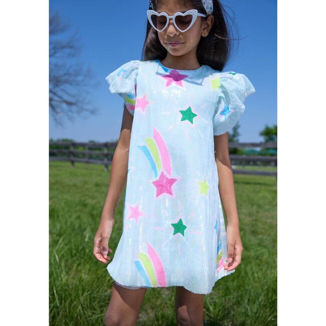 Rainbow Shooting Star Sequin Dress - Dresses - 4