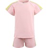 Pink Rainbow Stripe Short Set - Mixed Apparel Set - 1 - thumbnail