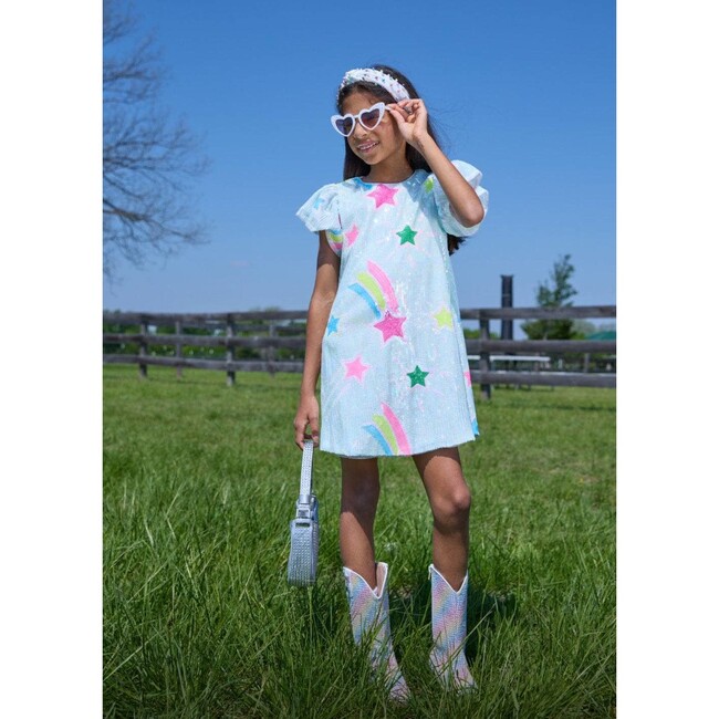 Rainbow Shooting Star Sequin Dress - Dresses - 5