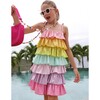 Rainbow Tiered Shimmer Dress - Dresses - 6
