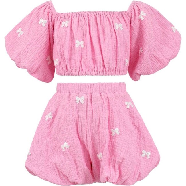 Pink Hailey Bow Bubble Set