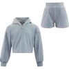 Pastel Velour Short Set Baby Blue - Mixed Apparel Set - 1 - thumbnail