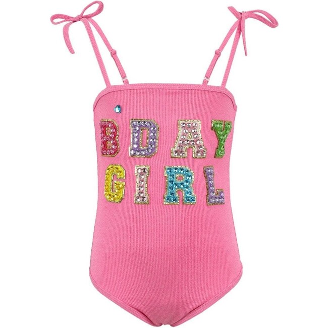 Pink Birthday Girl Gem Swimsuit