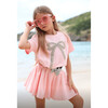 Pink Crystal Bow Short Set - Mixed Apparel Set - 2