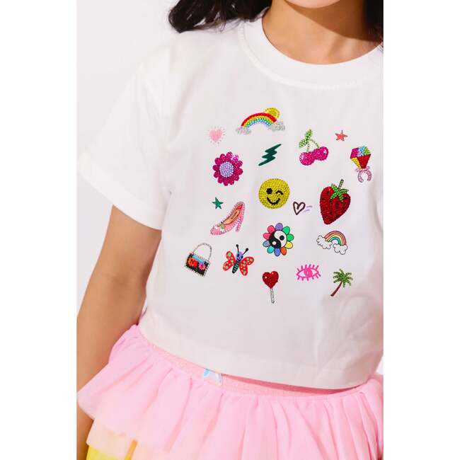Sparkle Doodle Crop T-shirt - T-Shirts - 4