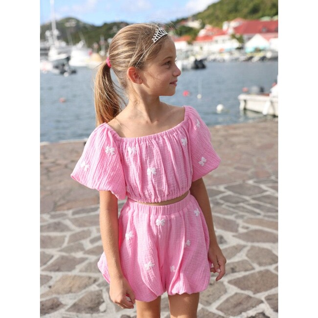 Pink Hailey Bow Bubble Set - Mixed Apparel Set - 6