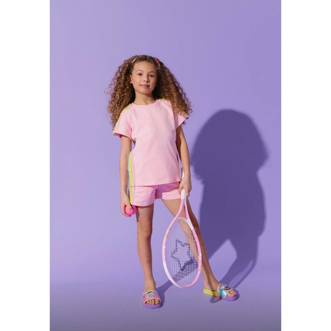 Pink Rainbow Stripe Short Set - Mixed Apparel Set - 8