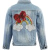 Rainbow Bow Gem Denim Jacket - Jackets - 1 - thumbnail
