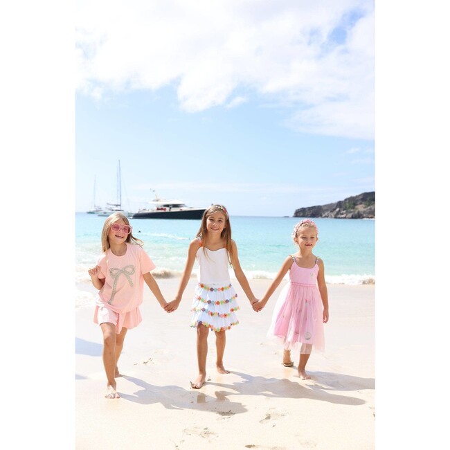 Pink Crystal Bow Short Set - Mixed Apparel Set - 5