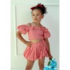 Plaid Bow Bubble Skort Set - Mixed Apparel Set - 4