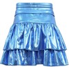 Metallic Ruffle Skort Blue - Skirts - 1 - thumbnail