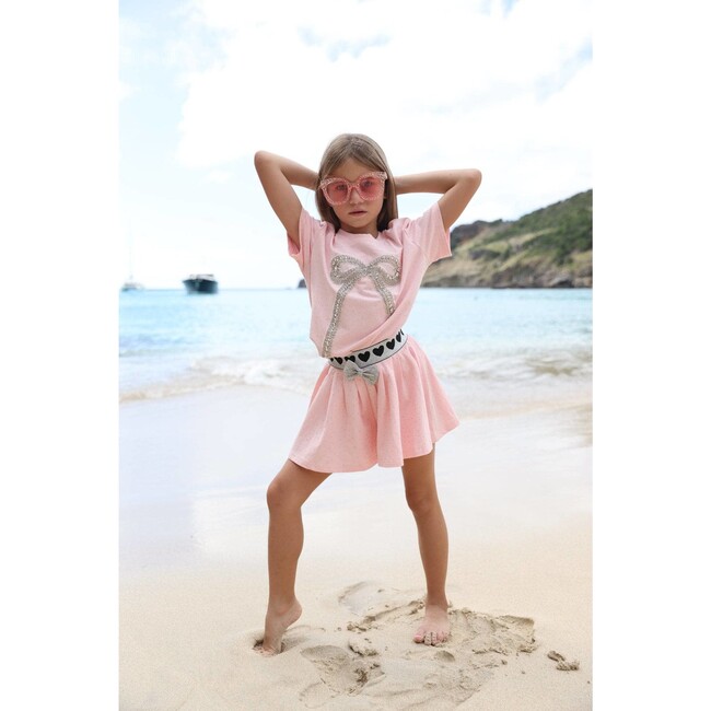 Pink Crystal Bow Short Set - Mixed Apparel Set - 6