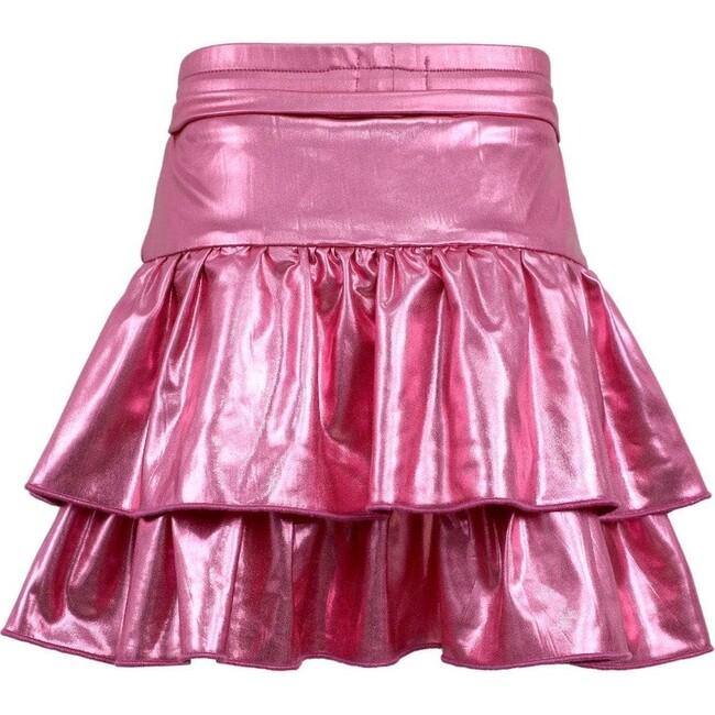 Metallic Ruffle Skort Blue - Skirts - 3