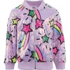 Lavender Shooting Star Sequin Bomber - Jackets - 1 - thumbnail