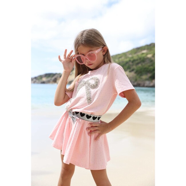 Pink Crystal Bow Short Set - Mixed Apparel Set - 8
