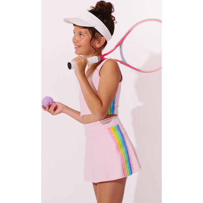 Pink Rainbow Sherbet Sequin Tennis Set - Mixed Apparel Set - 3