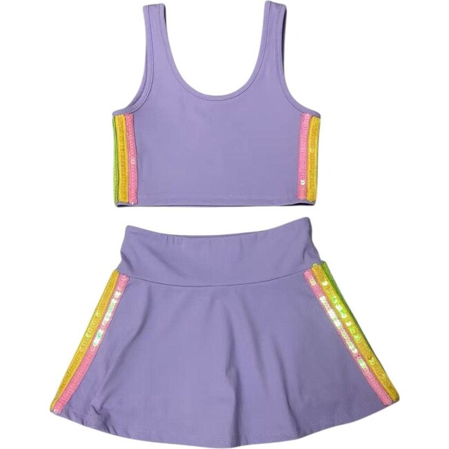 Lavender Rainbow Sherbet Sequin Tennis Set