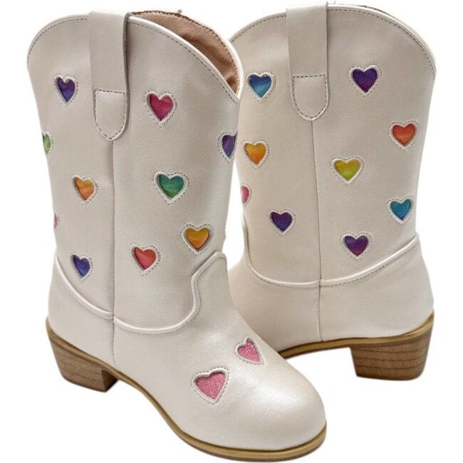 Pastel Ombre Hearts Cowgirl Boots - Boots - 6