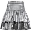 Metallic Ruffle Skort Blue - Skirts - 5
