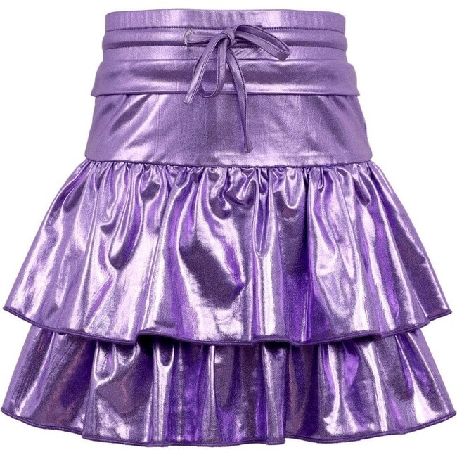 Metallic Ruffle Skort Blue - Skirts - 6