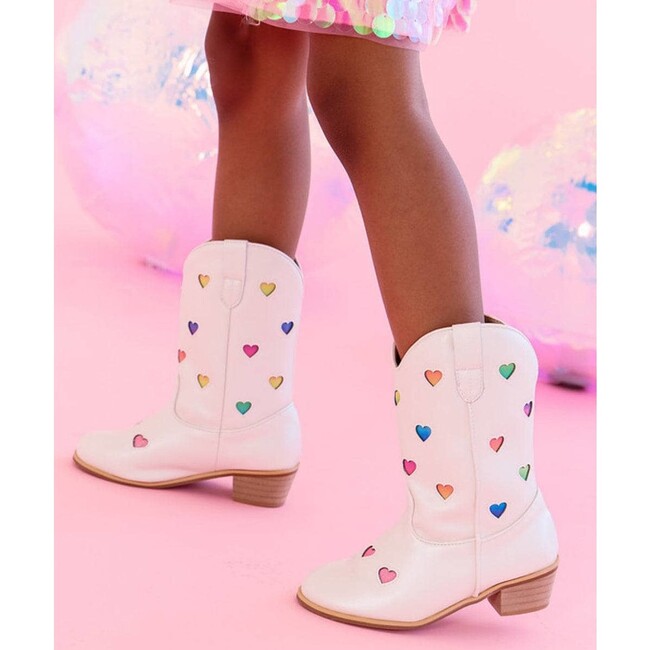 Pastel Ombre Hearts Cowgirl Boots - Boots - 7