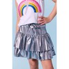 Metallic Ruffle Skort Silver - Skirts - 3