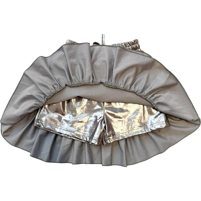 Metallic Ruffle Skort Blue - Skirts - 9