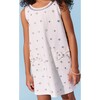 White Crystal Heart Denim Bow Dress - Dresses - 9