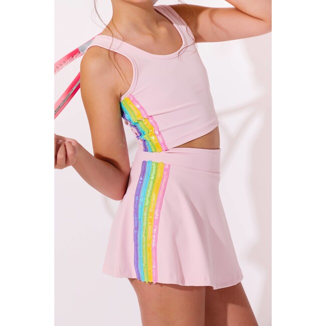 Pink Rainbow Sherbet Sequin Tennis Set - Mixed Apparel Set - 4