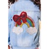 Rainbow Bow Gem Denim Jacket - Jackets - 4