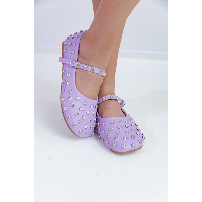 Lavender Studded Ballet Flats