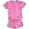 Crystal Hearts Short Set Pink - Mixed Apparel Set - 1 - thumbnail