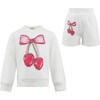 Crystal Cherry Bow Short Set - Mixed Apparel Set - 1 - thumbnail