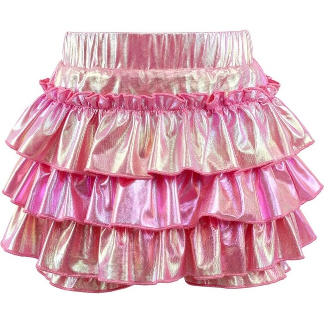 Hologram Ruffle Skort Pink