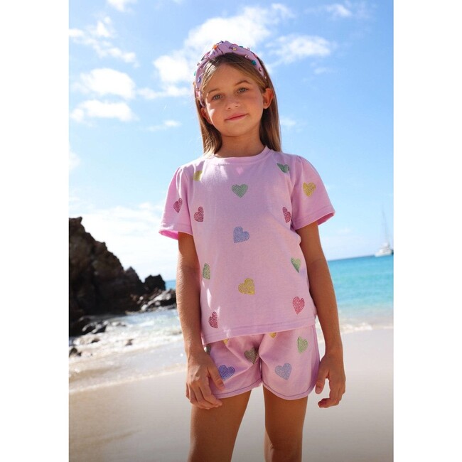 Crystal Hearts Short Set Pink - Mixed Apparel Set - 5
