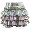 Hologram Ruffle Skort Silver - Skirts - 1 - thumbnail