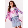 Lavender Shooting Star Sequin Bomber - Jackets - 3