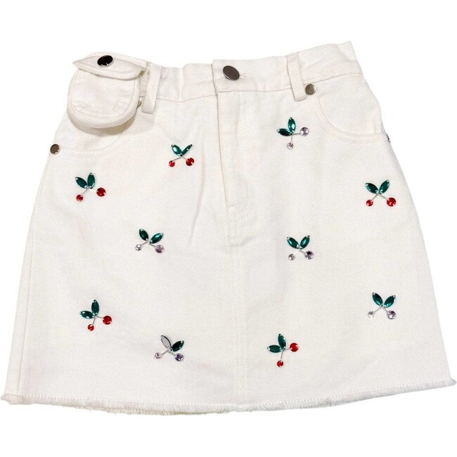 Cherry on Top Gem Denim Skirt