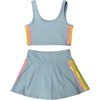 Blue Rainbow Sherbet Sequin Tennis Set - Mixed Apparel Set - 1 - thumbnail