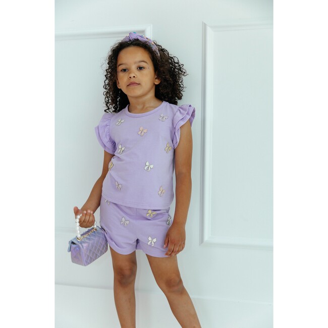 Lavender Pretty Bows Short Set - Mixed Apparel Set - 8